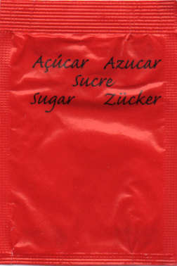 Açúcar em várias línguas (A.C. 65x45mm - vermelho)