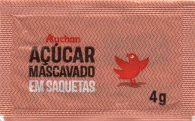 Auchan Açúcar Mascavado 4g